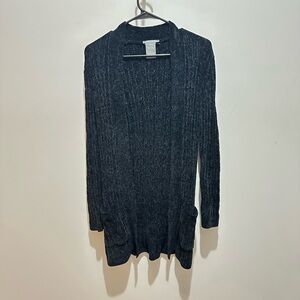 Matty M Charcoal Knit Cardigan Sweater